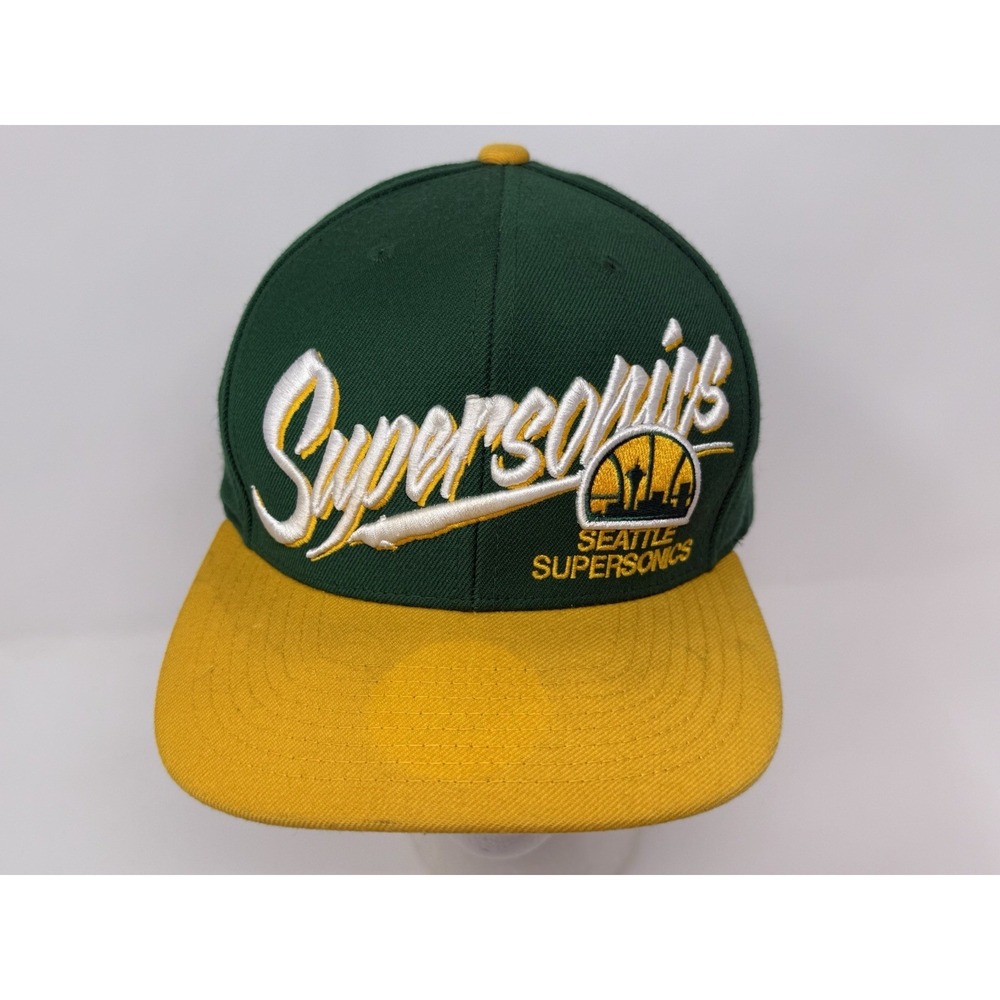 Seattle Supersonics NBA Mitchell & Ness Adjustable Snapback Hat Cap Wool